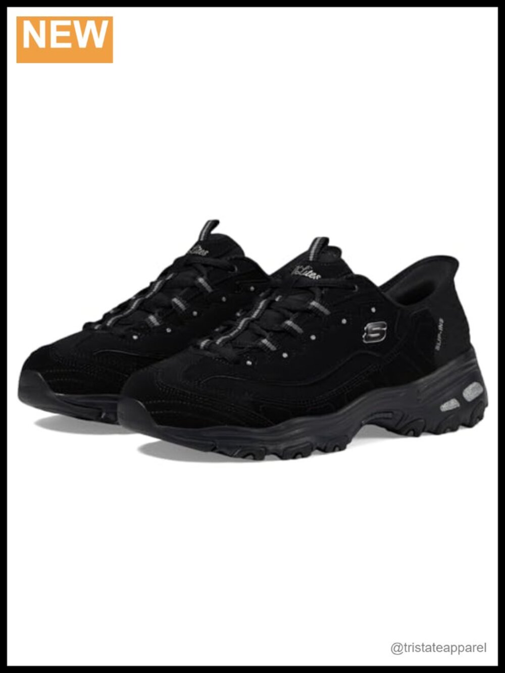 Womens Hands Free Slip-ins D'Lites Leather Mesh Slip On Sneakers